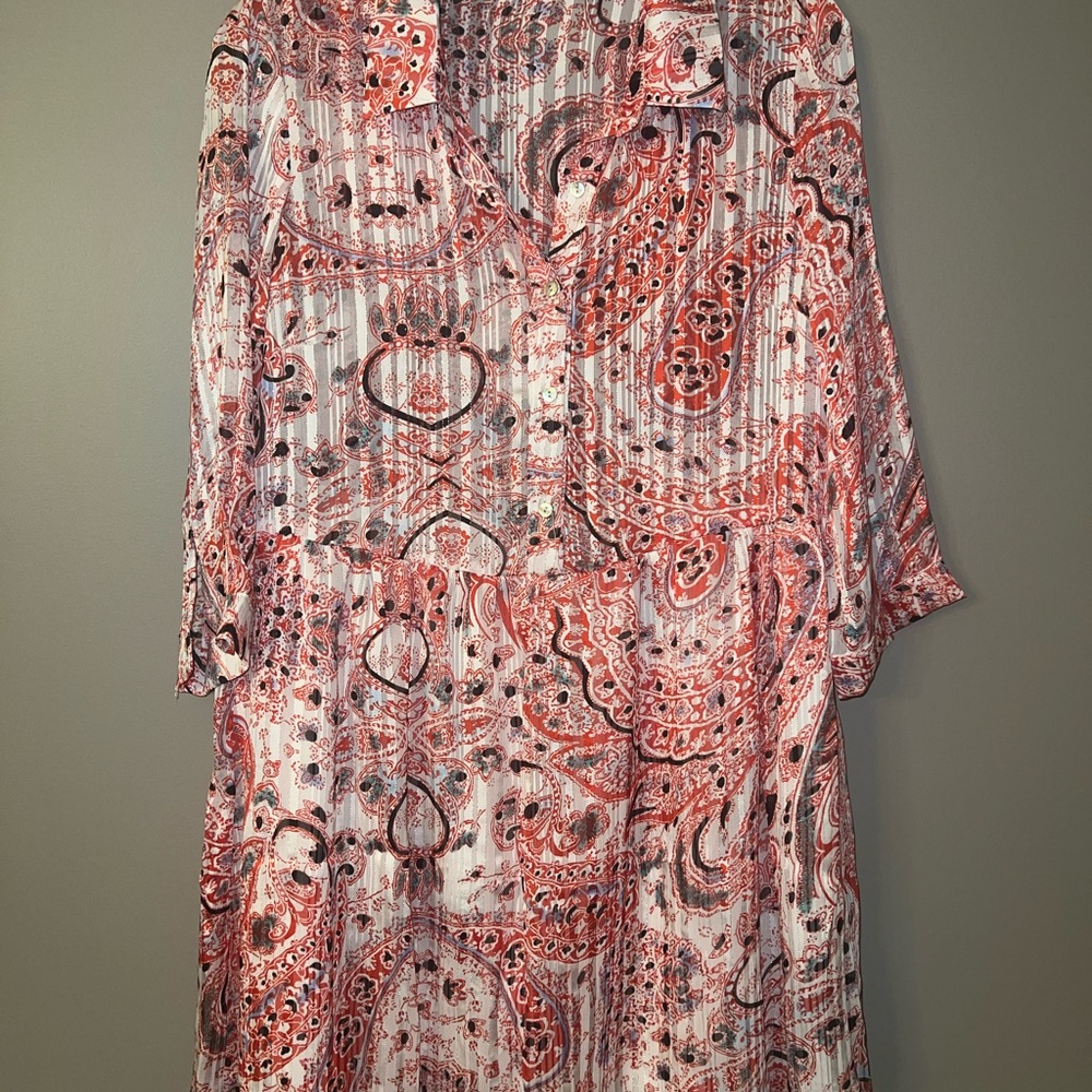 Julia Paisley Print Mini Dress / Tunic Small